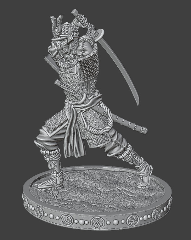 AttackedSamurai 3D print model_4