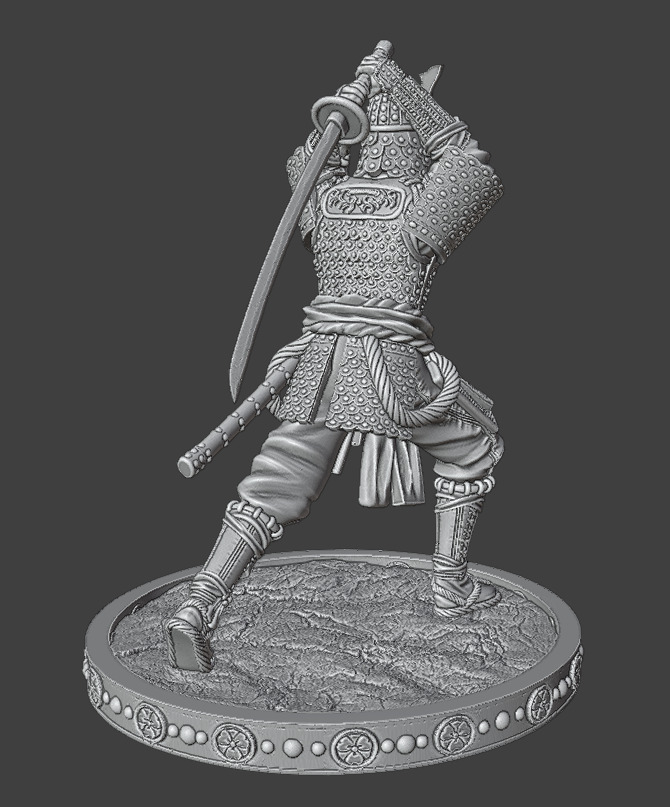 AttackedSamurai 3D print model_6