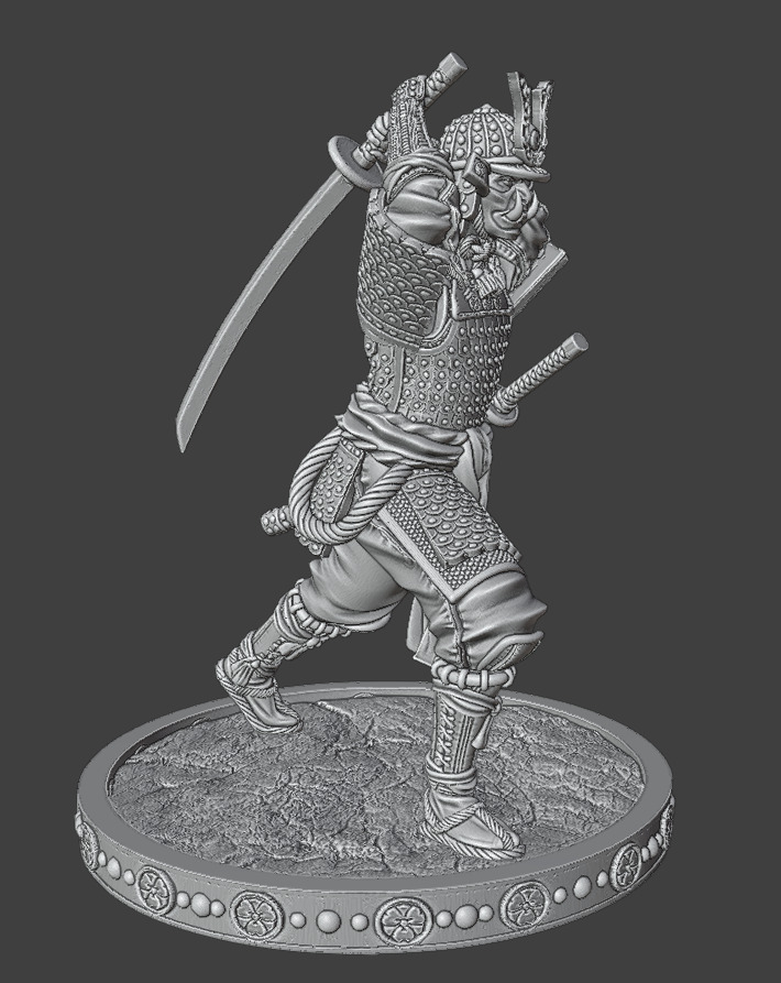 AttackedSamurai 3D print model_10