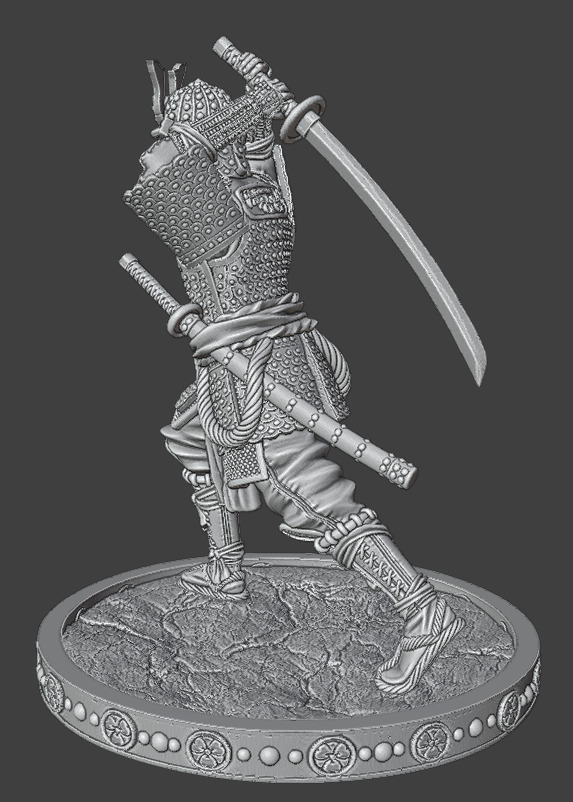 AttackedSamurai 3D print model_9