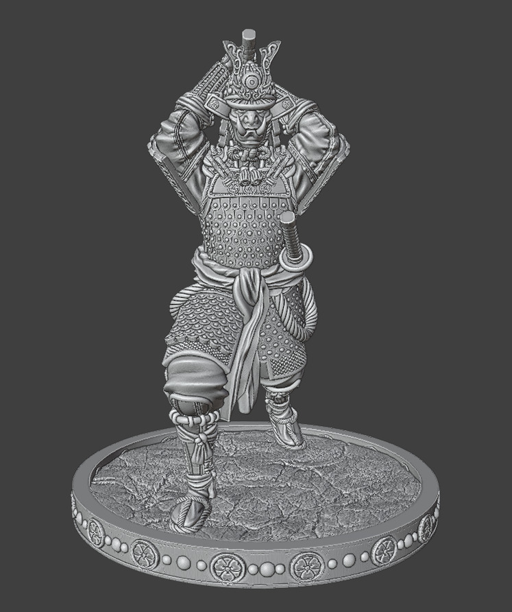 AttackedSamurai 3D print model_5