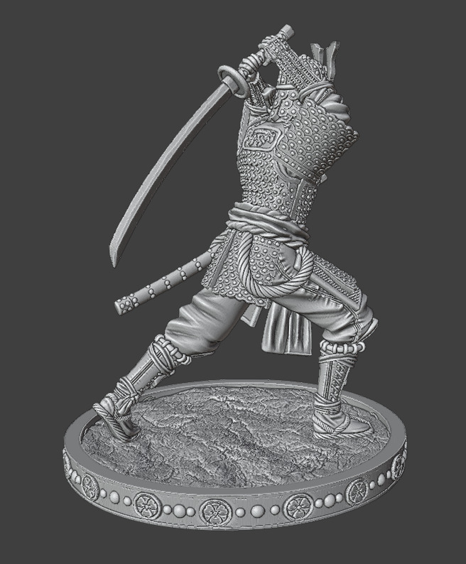 AttackedSamurai 3D print model_11