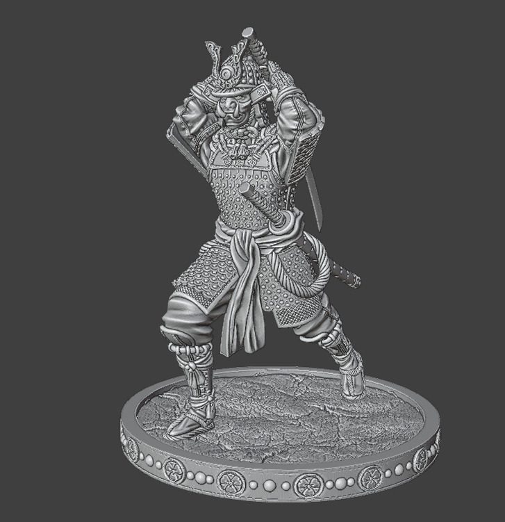 AttackedSamurai 3D print model_7