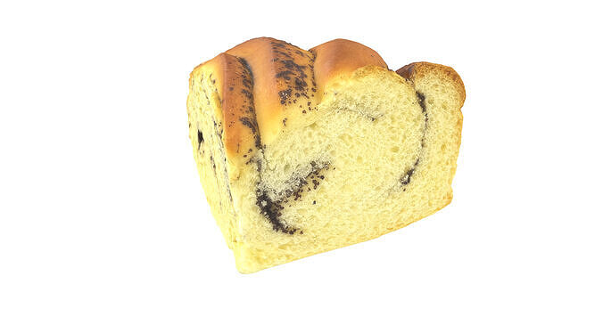 Sweet Bun Piece 3D model 2