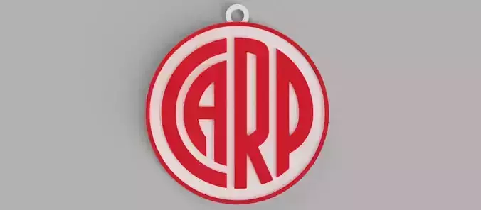 River Plate acronym keychain pendant earring