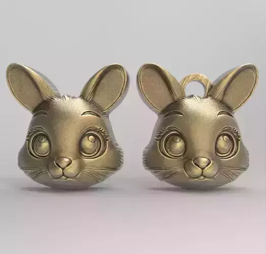 cute cartoon rabbit head decor 