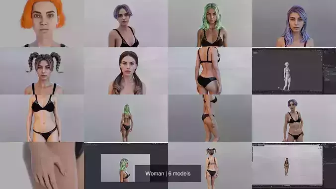 Woman 3D Model Collection