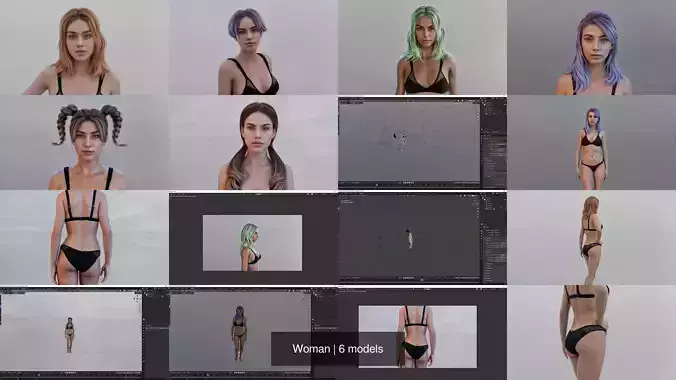 Woman 3D Model Collection