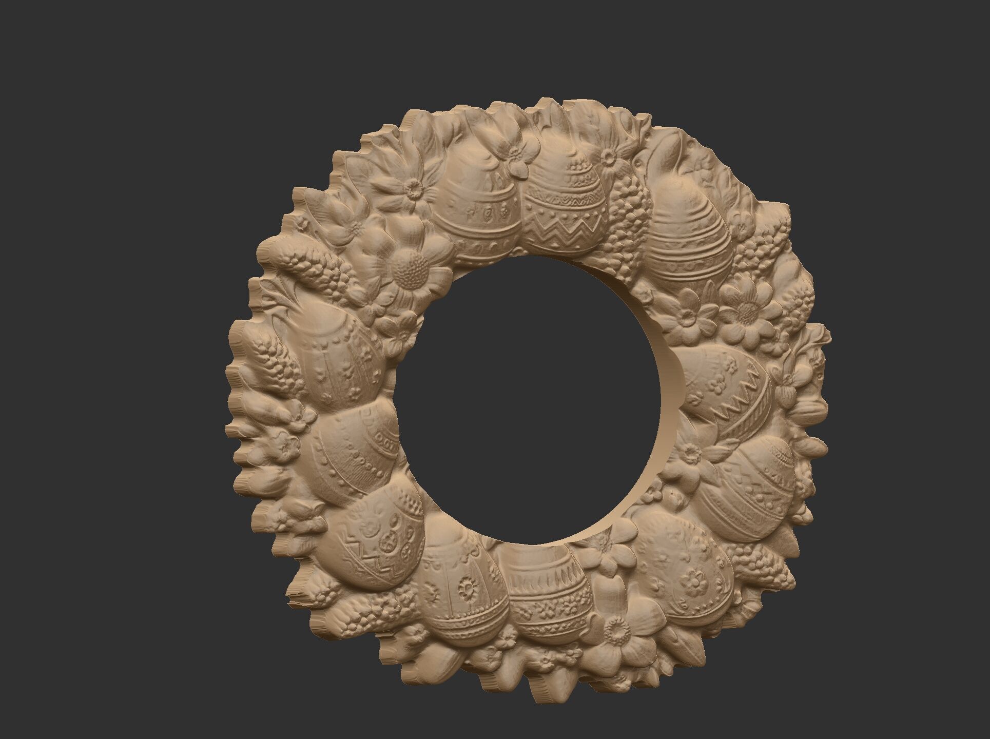 Easter eggs walldecor  3D print model_15