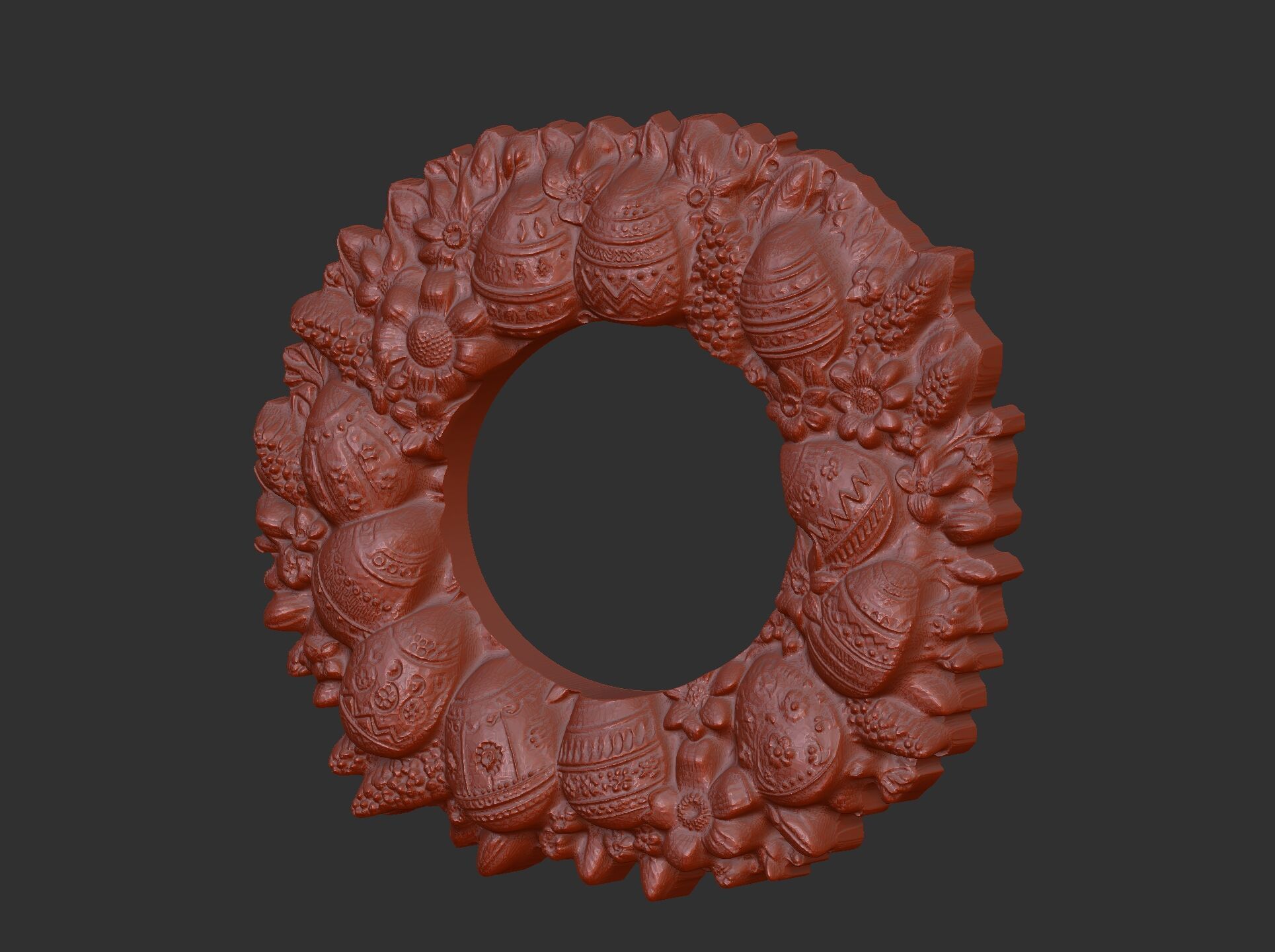 Easter eggs walldecor  3D print model_9