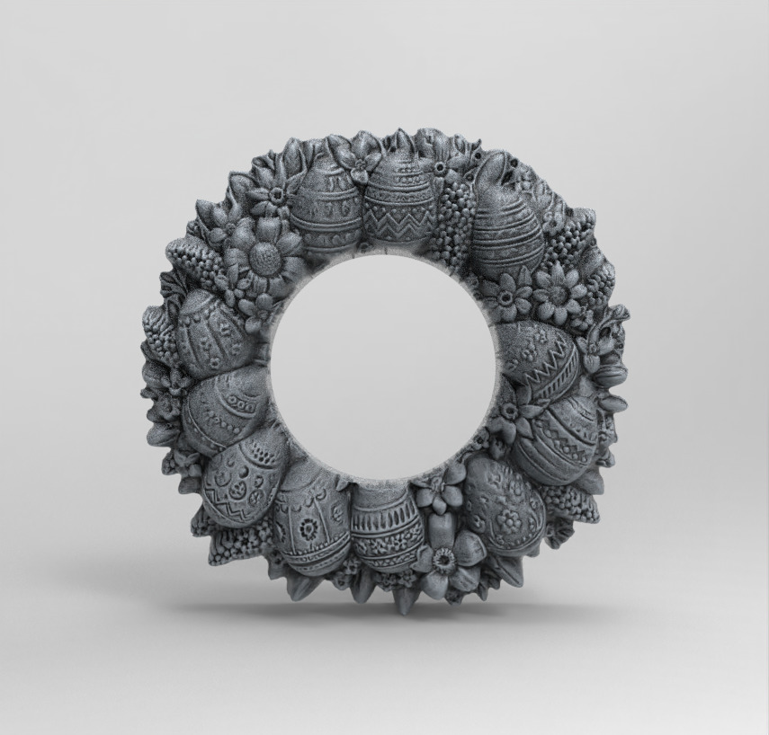 Easter eggs walldecor  3D print model_1