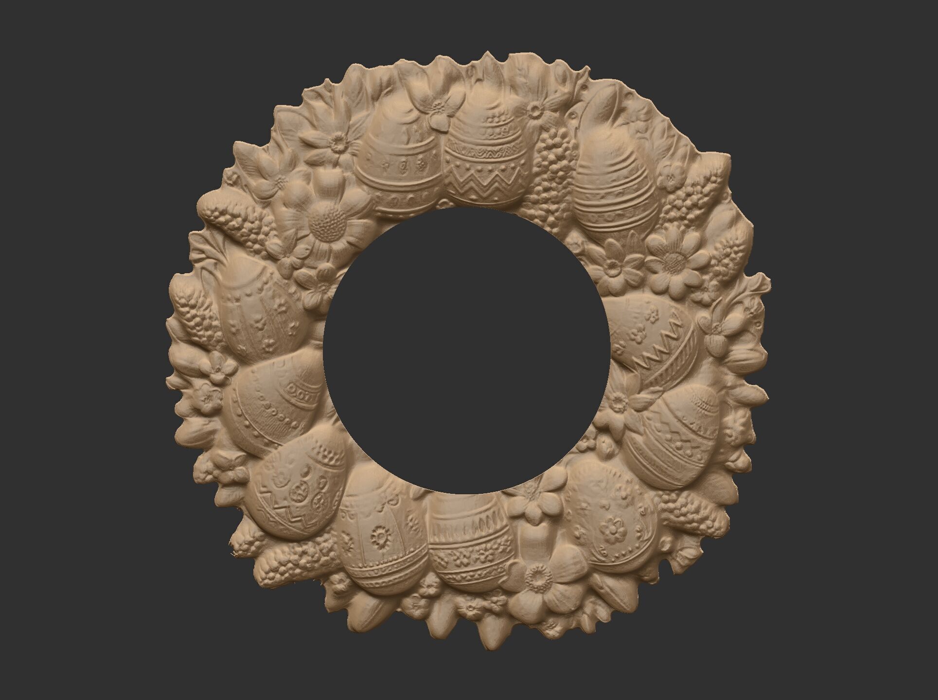 Easter eggs walldecor  3D print model_17