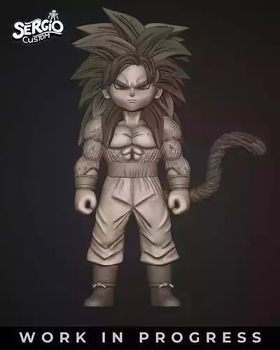 Figure Goku Daima SSJ4 Free 3D print model
