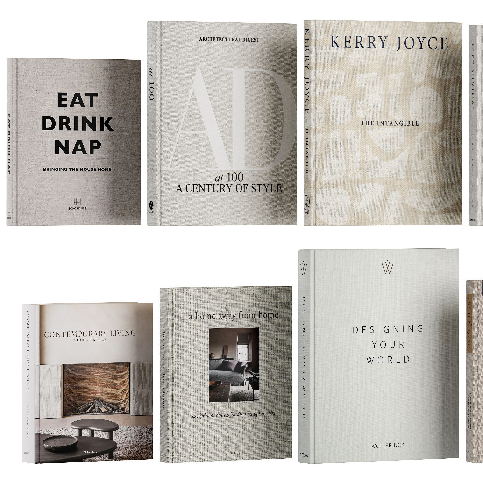 Aesthetic coffee table books set 01 3D model_6