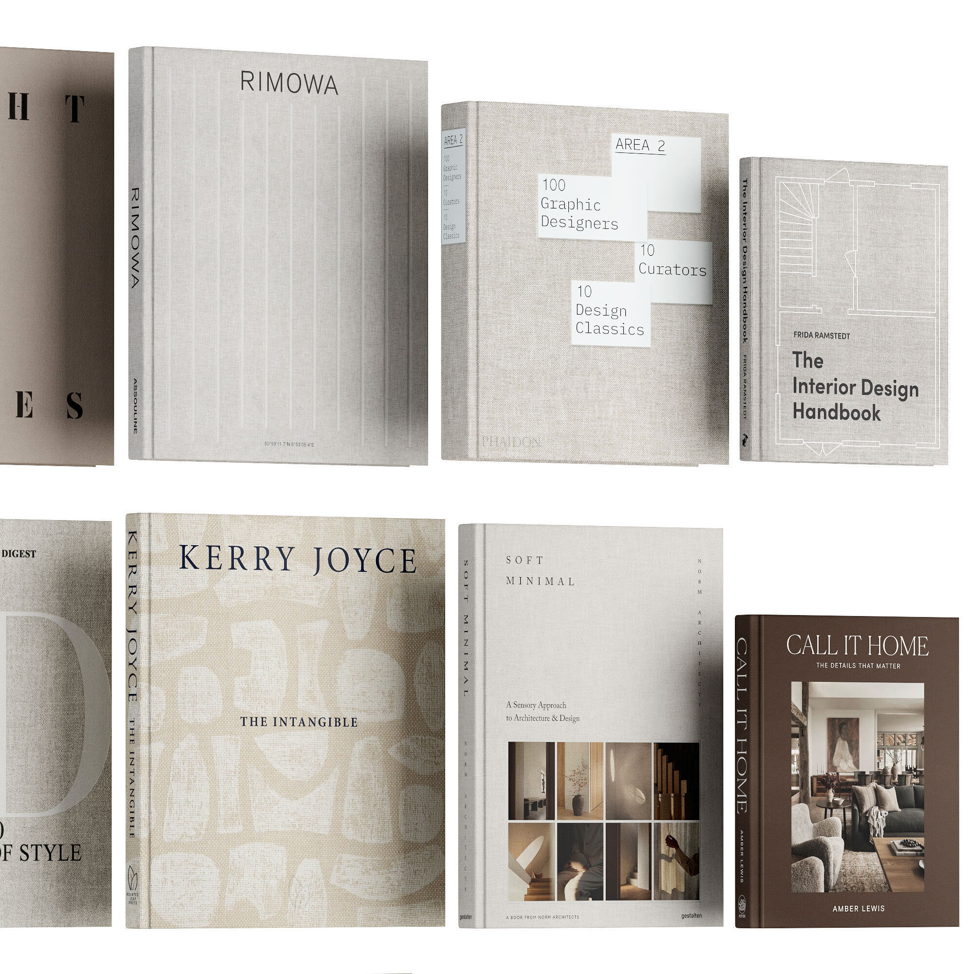 Aesthetic coffee table books set 01 3D model_3