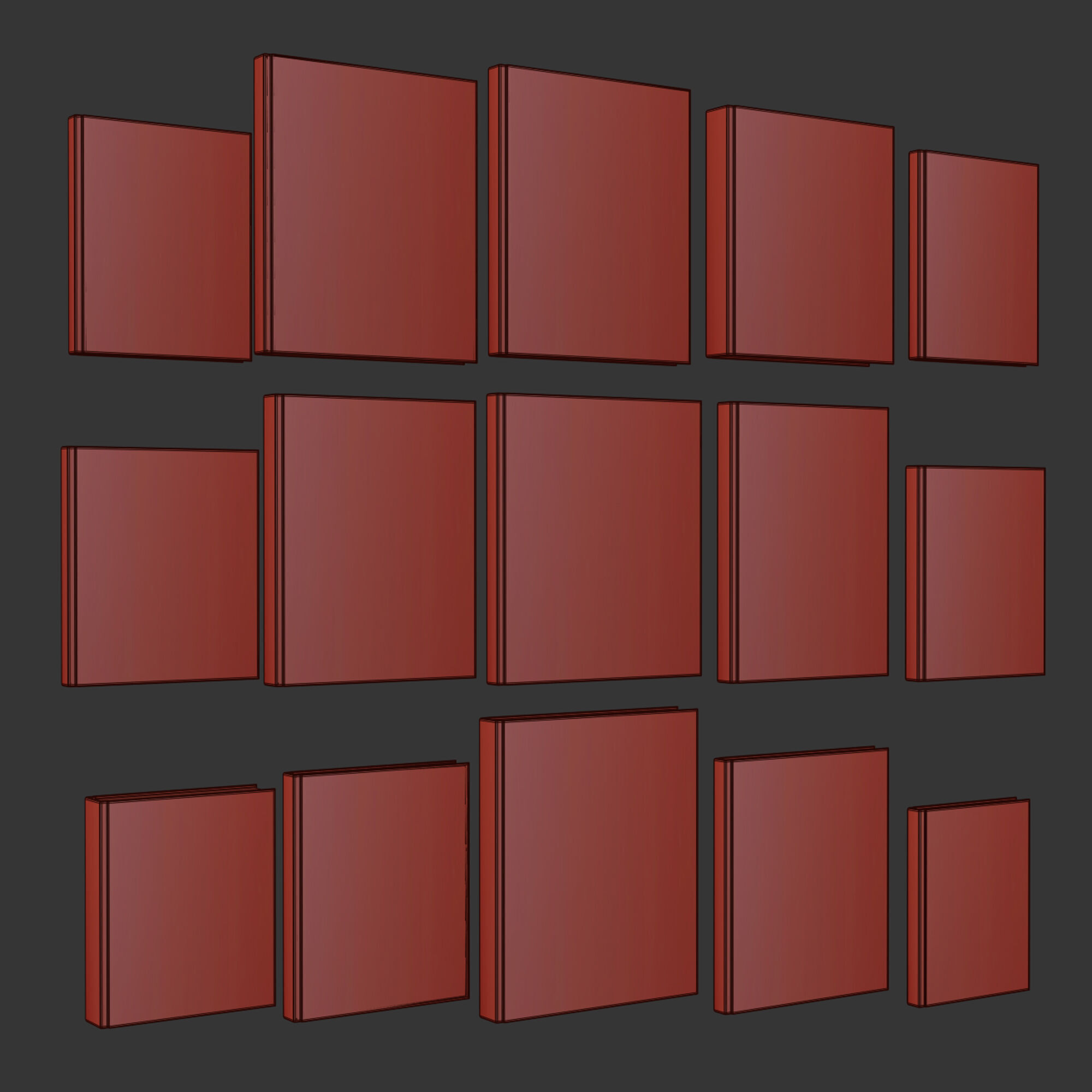 Aesthetic coffee table books set 01 3D model_10