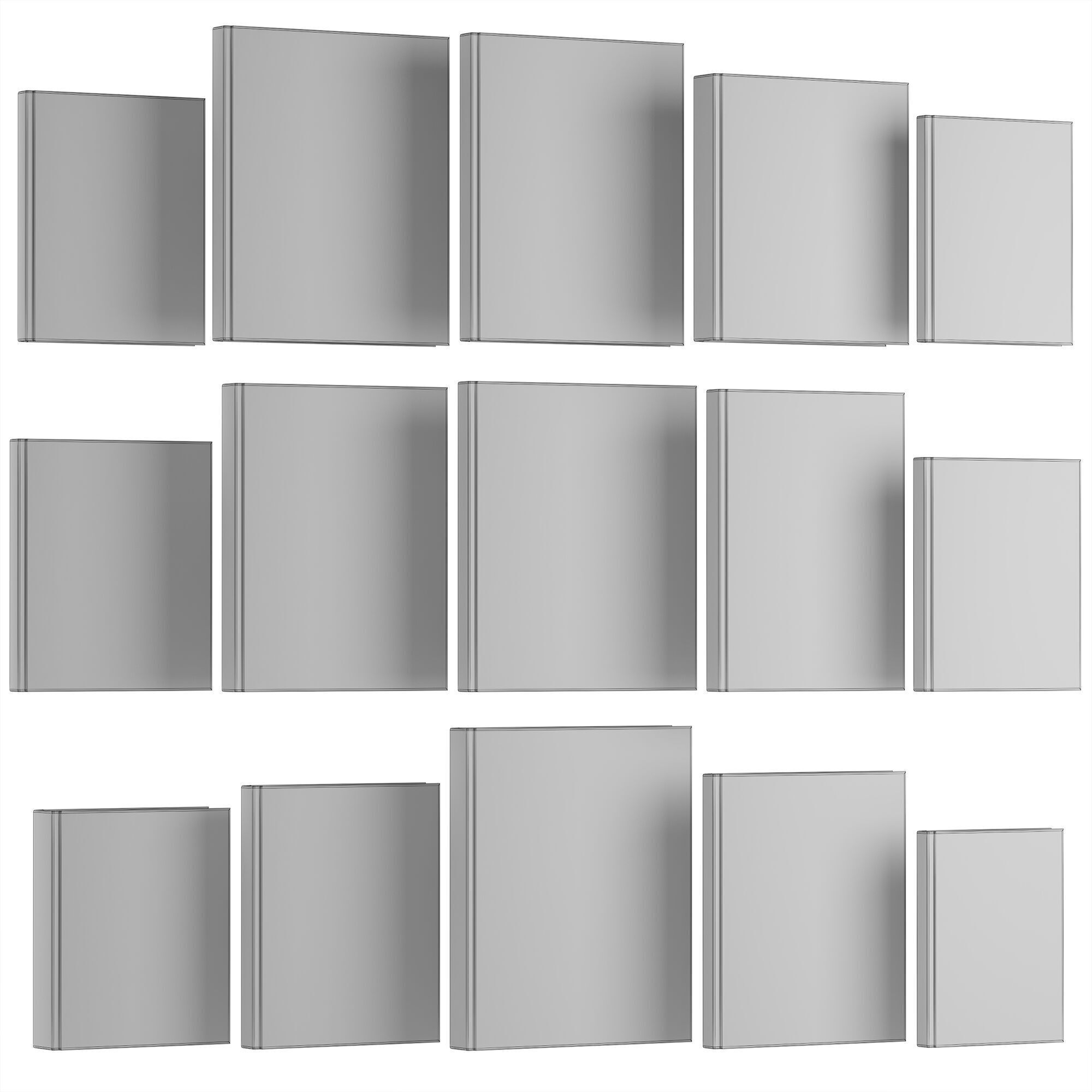 Aesthetic coffee table books set 01 3D model_7