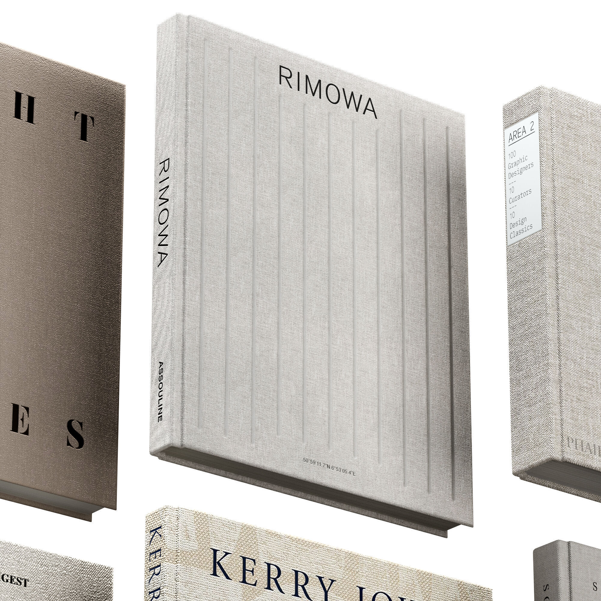 Aesthetic coffee table books set 01 3D model_4