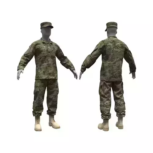 US Air Force OCP Uniform - Marvelous Designer 3D model