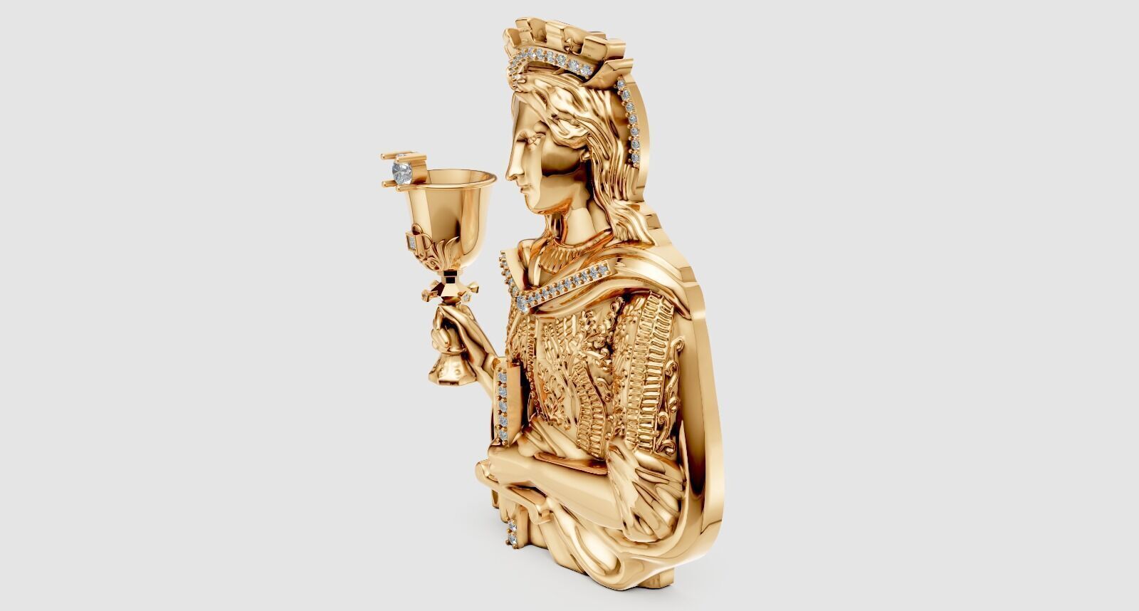 St Barbara 3D print model_2