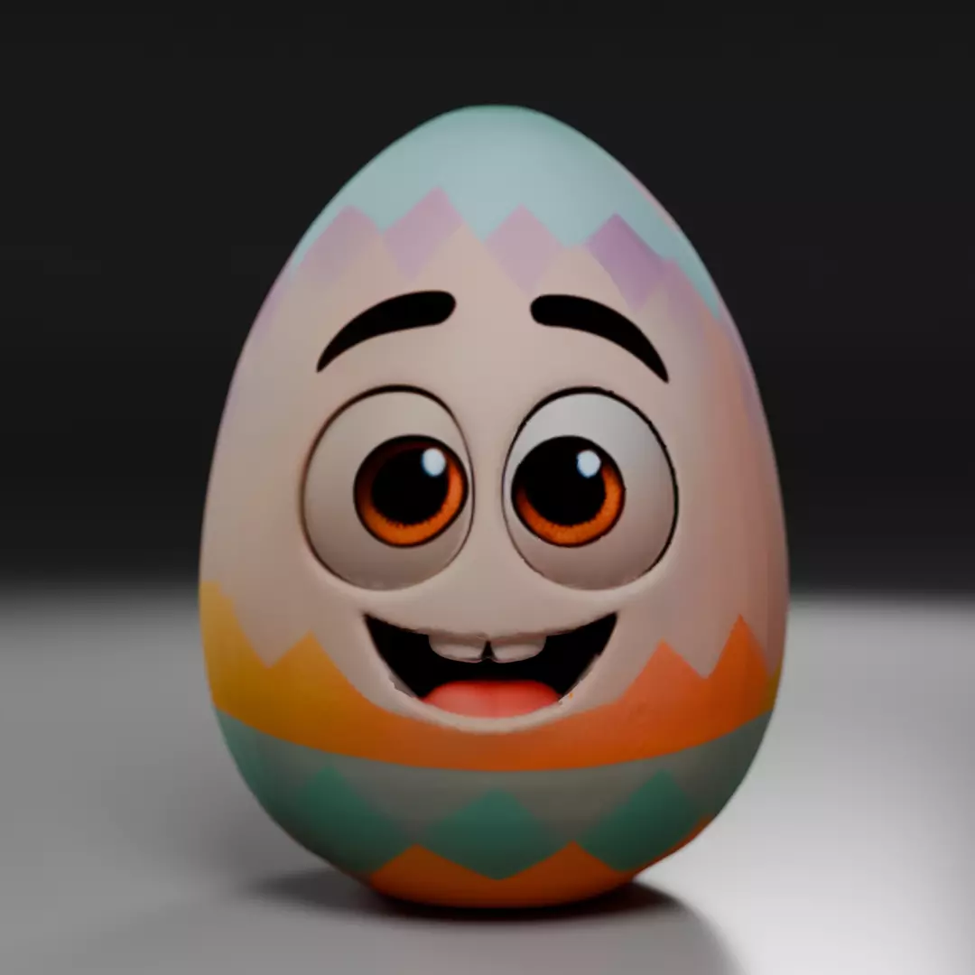 easter egg 3D print model_0