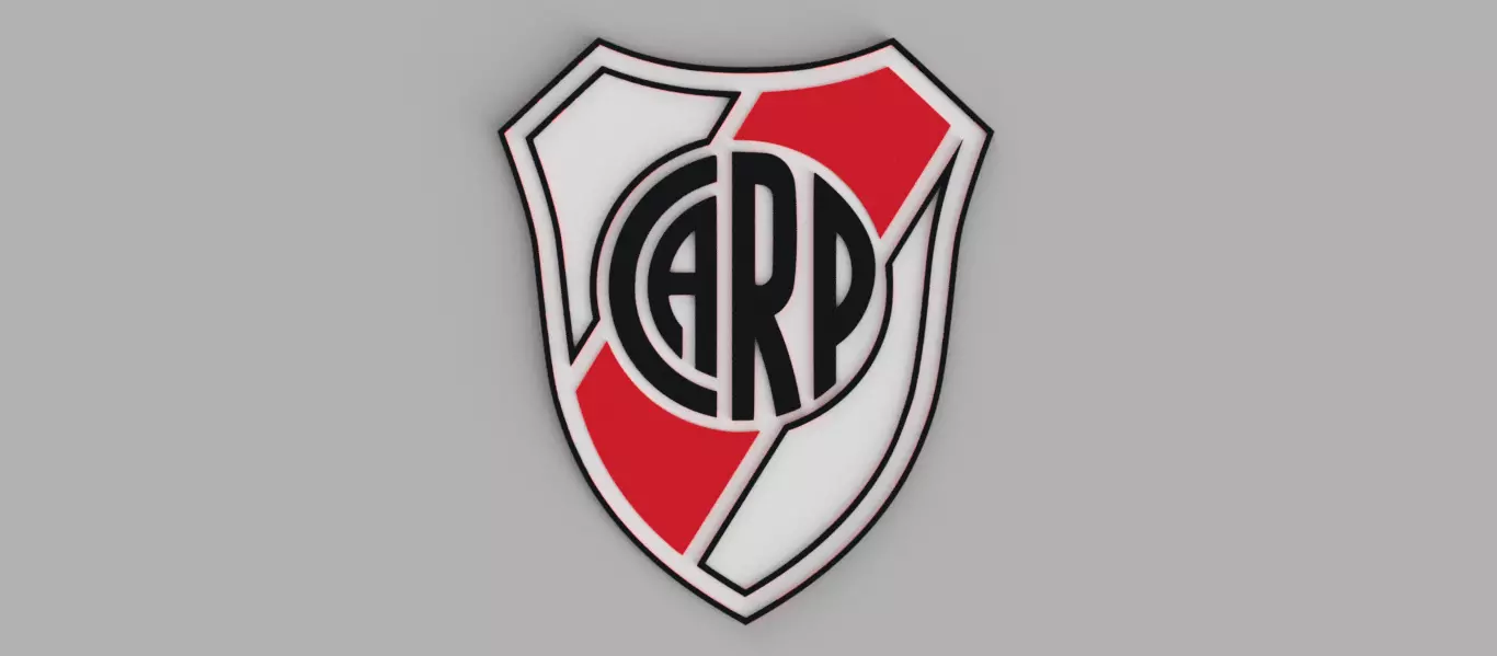 River Plate shield logo 1998 - 2006 Wall Picture 3D print model