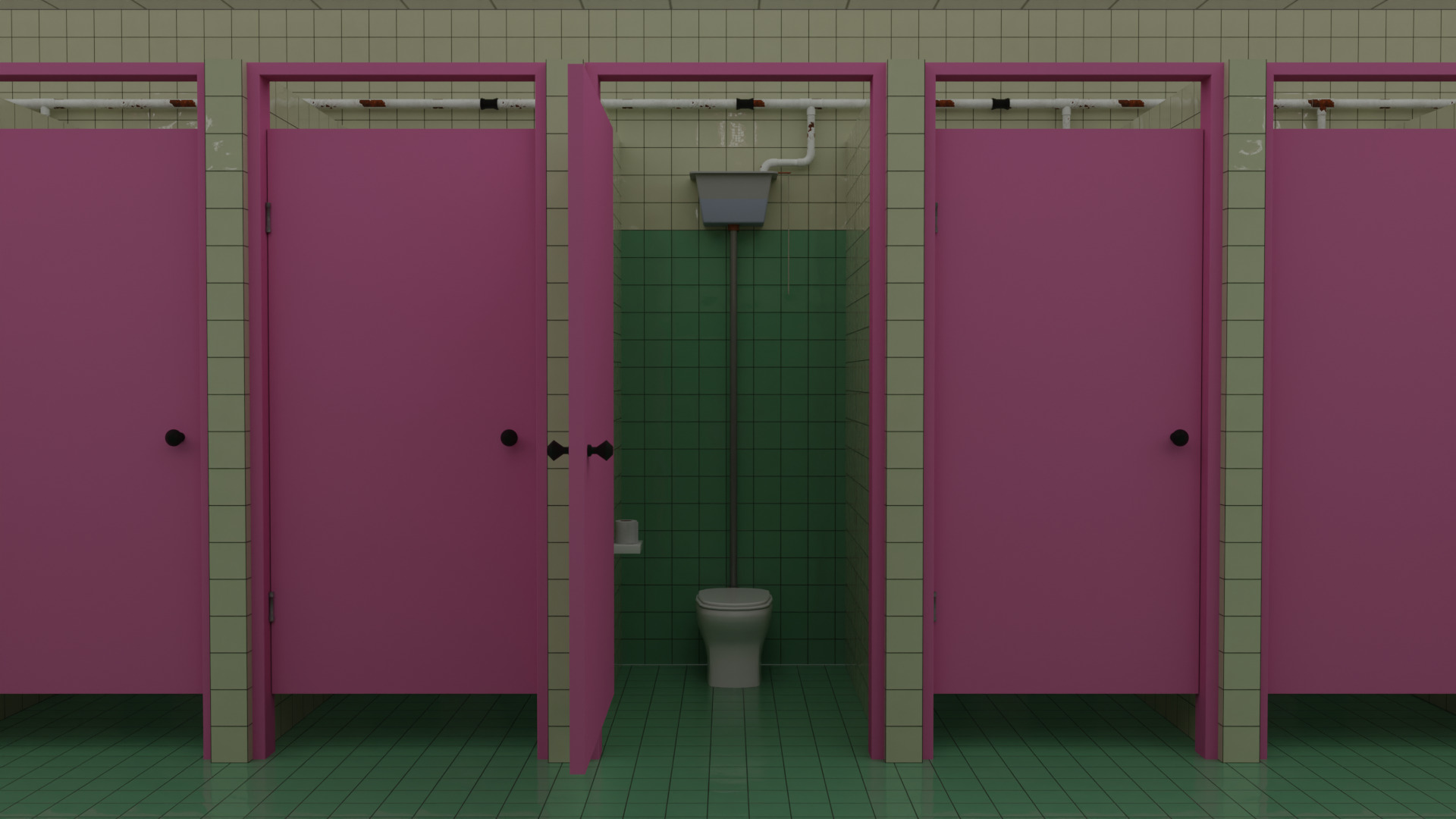 Squid Game Restroom Map 3D model_8