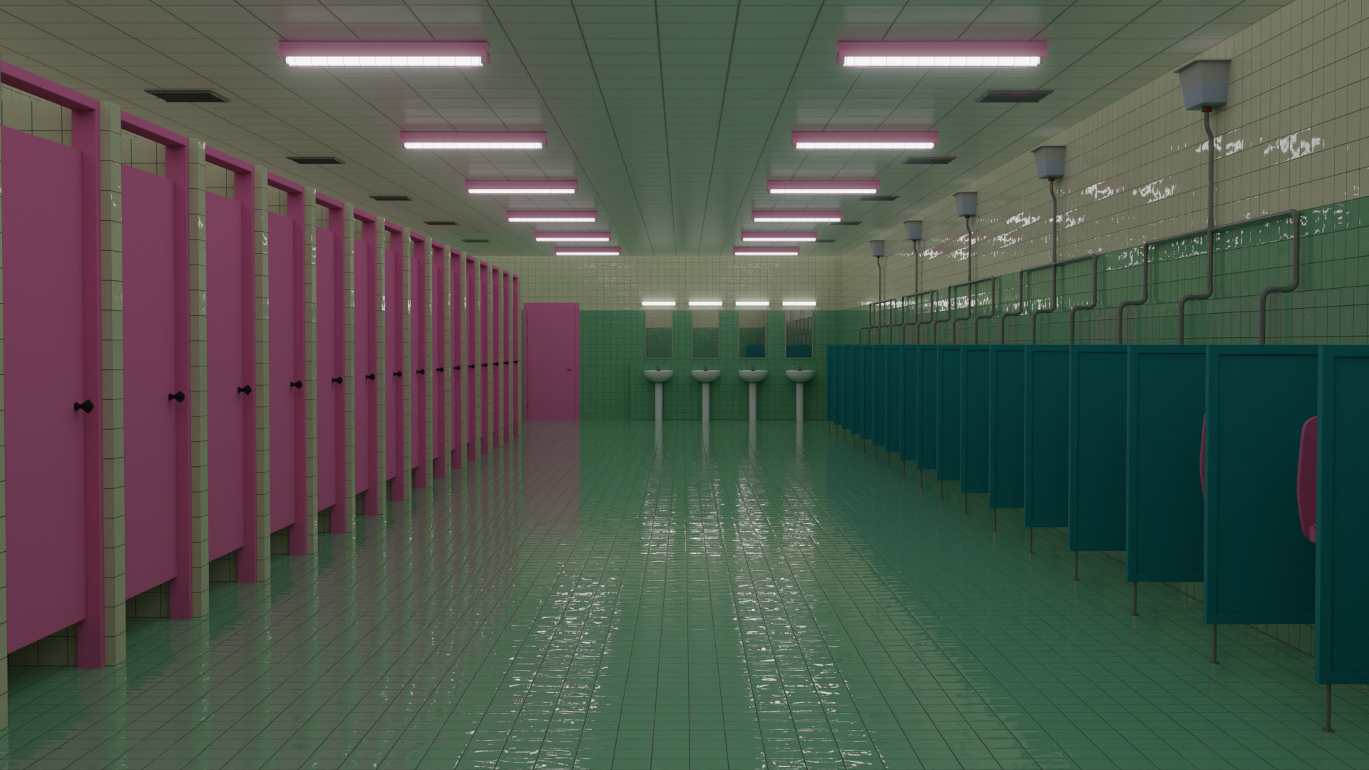 Squid Game Restroom Map 3D model_2