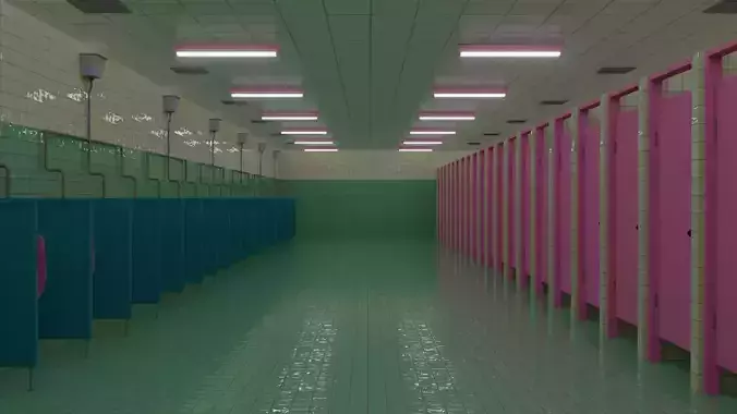 Squid Game Restroom Map 3D model