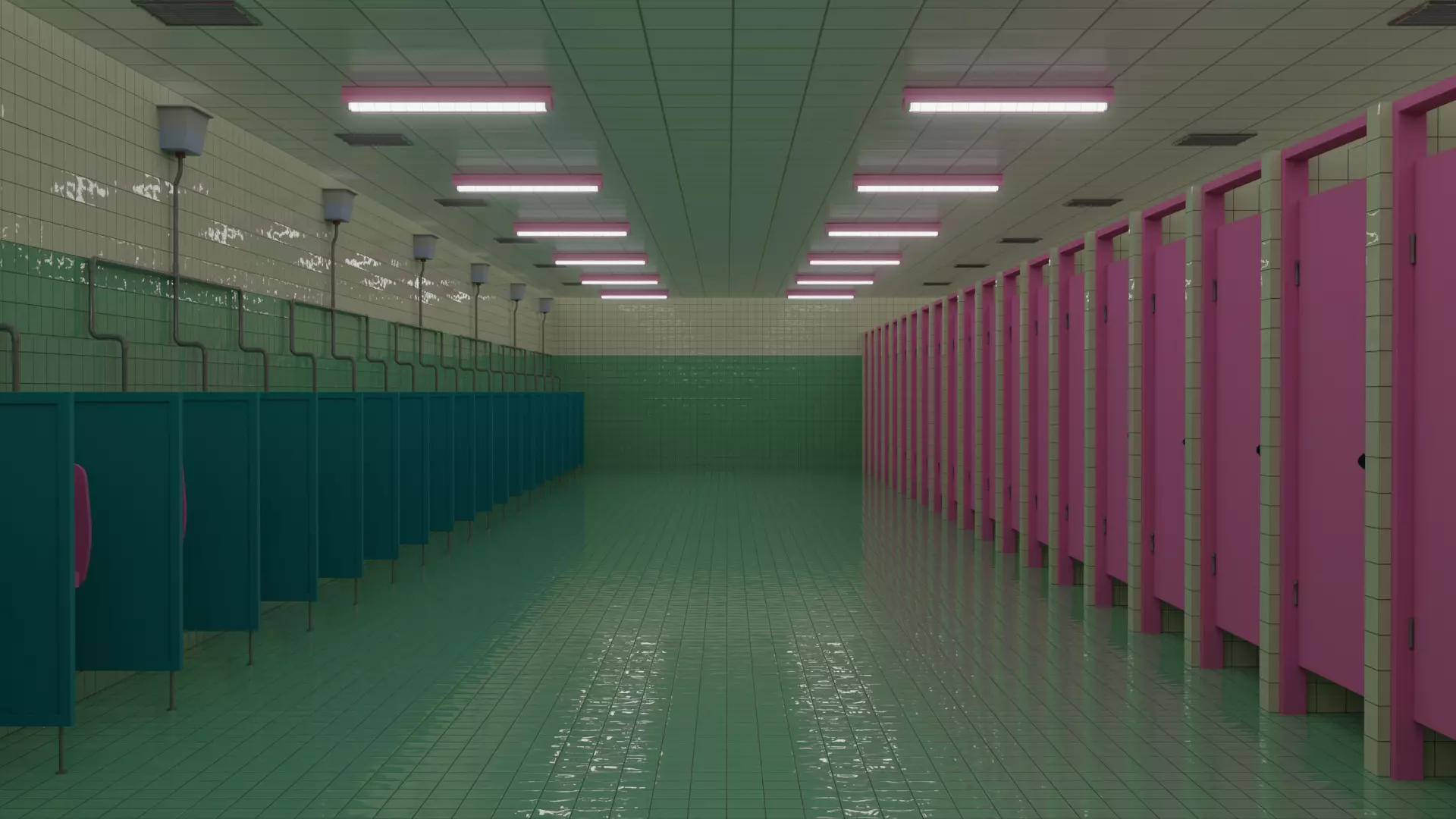 Squid Game Restroom Map 3D model_0