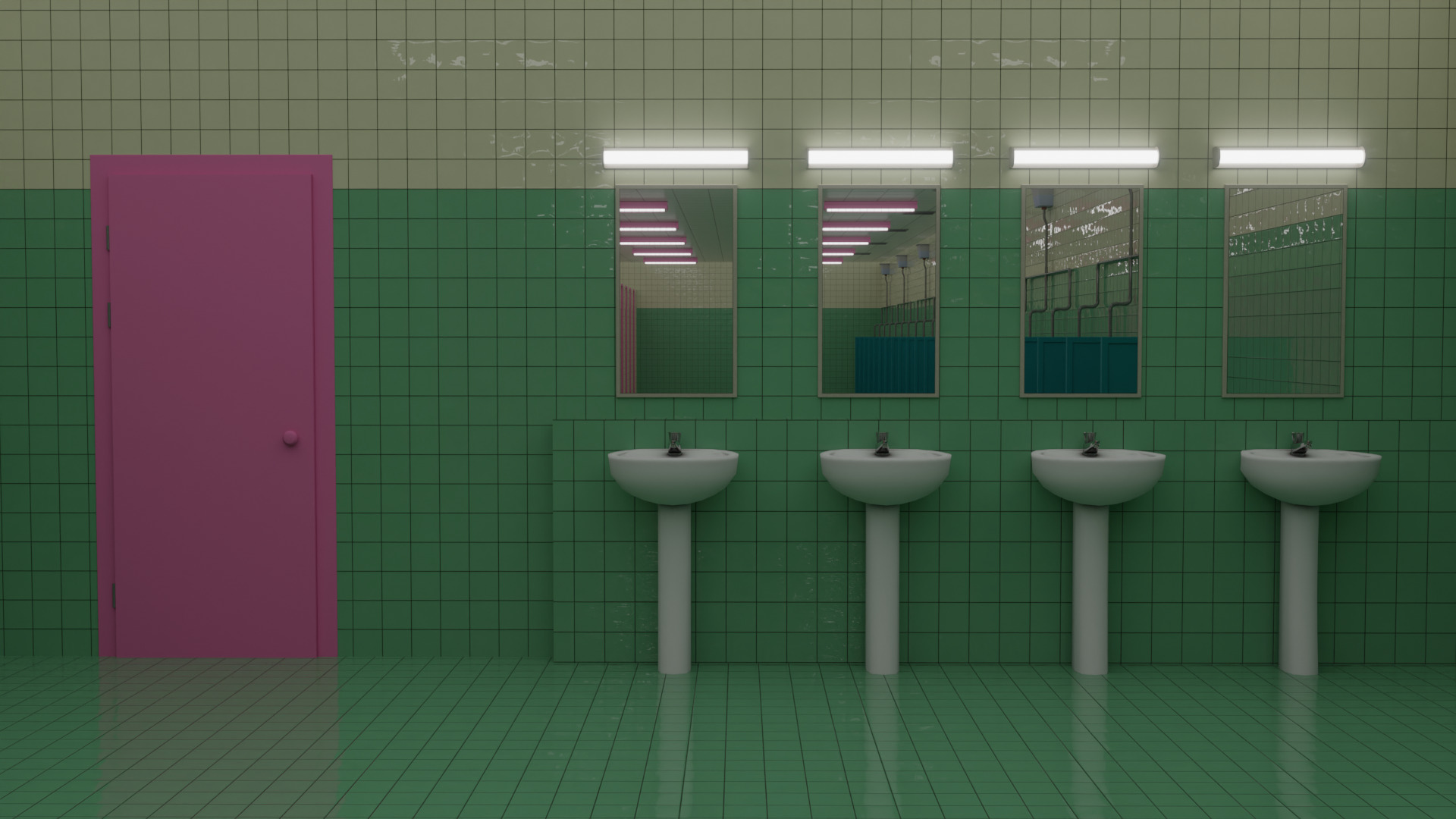 Squid Game Restroom Map 3D model_4