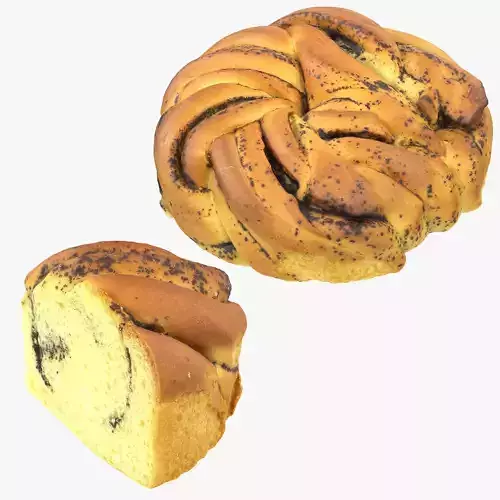 Sweet Bun Pastry 3D Model Collection