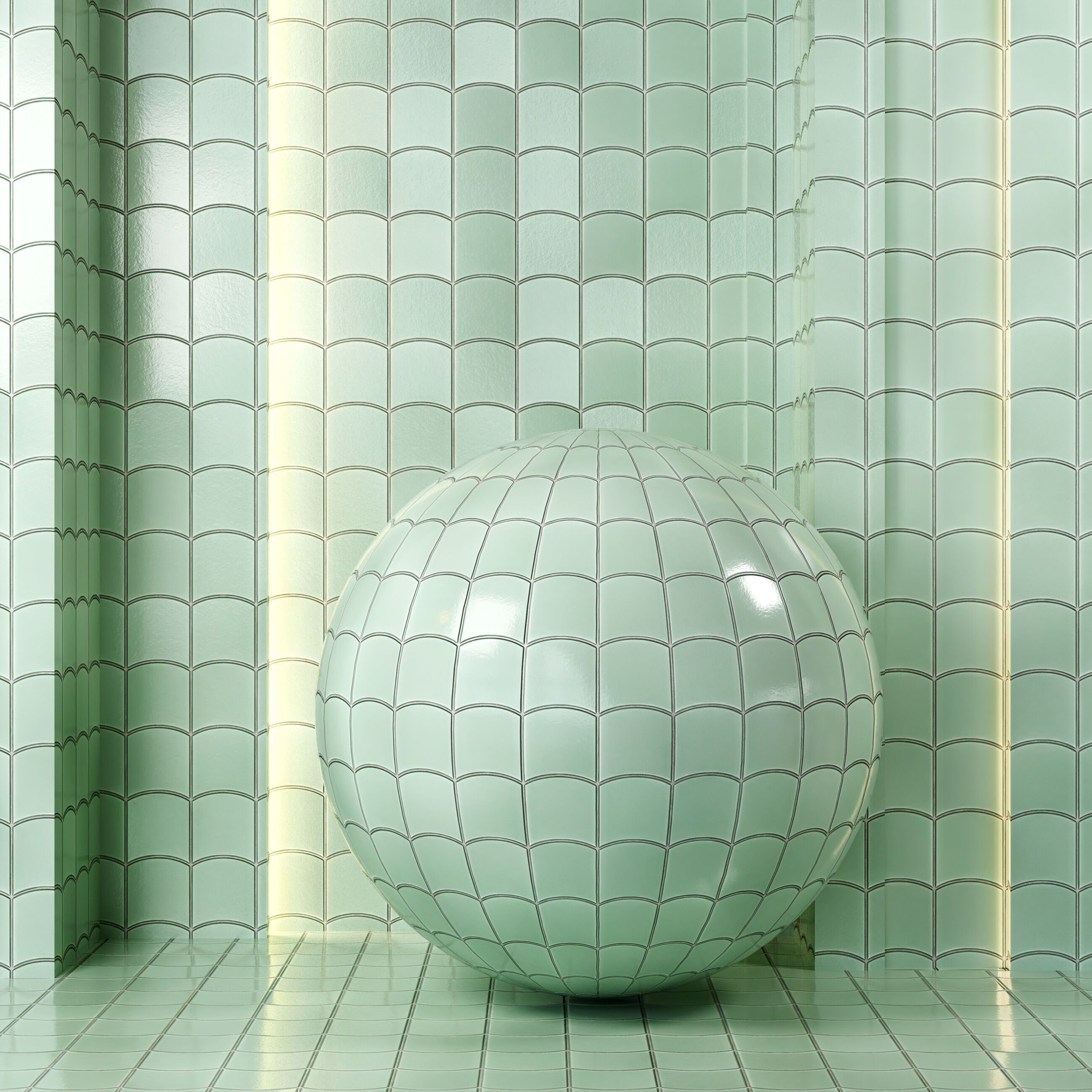 4K Equine Wave Ceramics Textures - 8 Colors - PBR Modern Tiles Texture_2