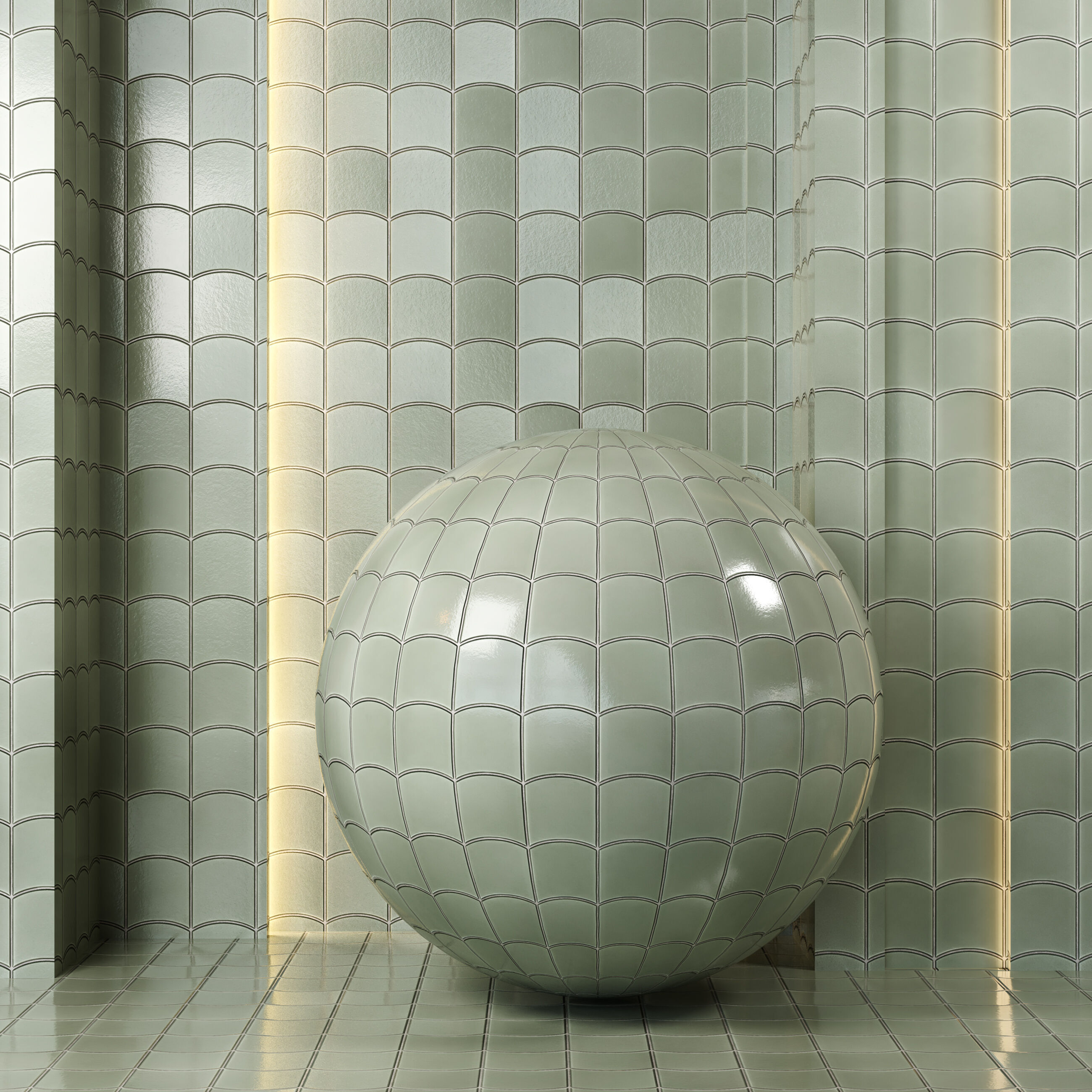 4K Equine Wave Ceramics Textures - 8 Colors - PBR Modern Tiles Texture_4