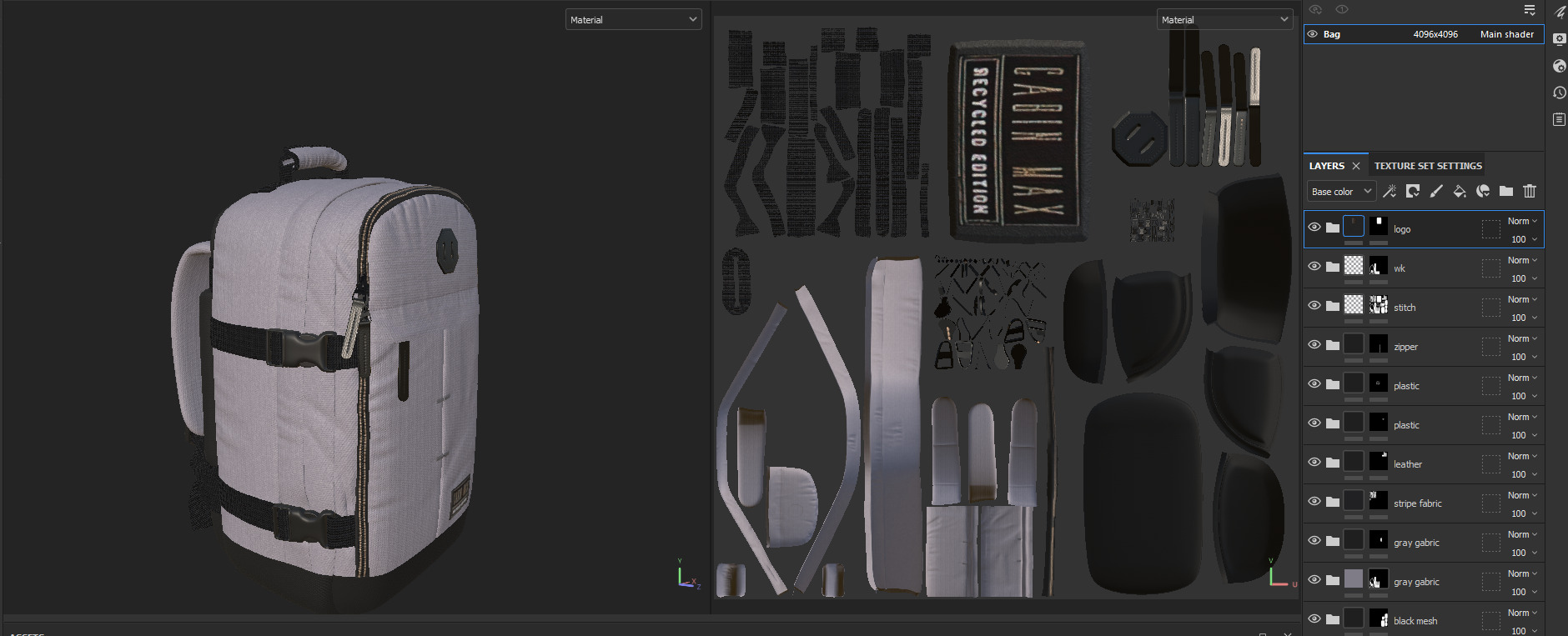 Travel camping  Backpack 3D model_28