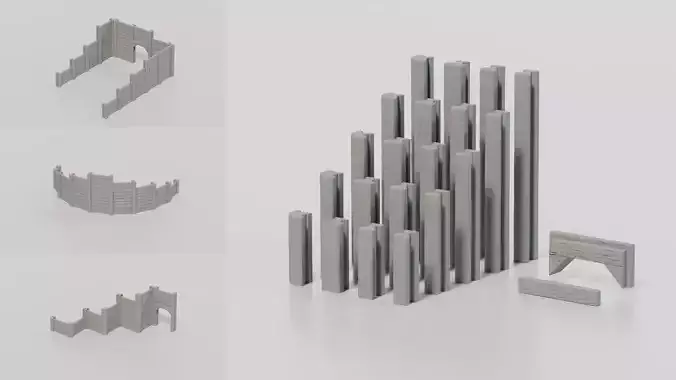 Model Railway - HO Scale - Flexible Universal Retaining Wall