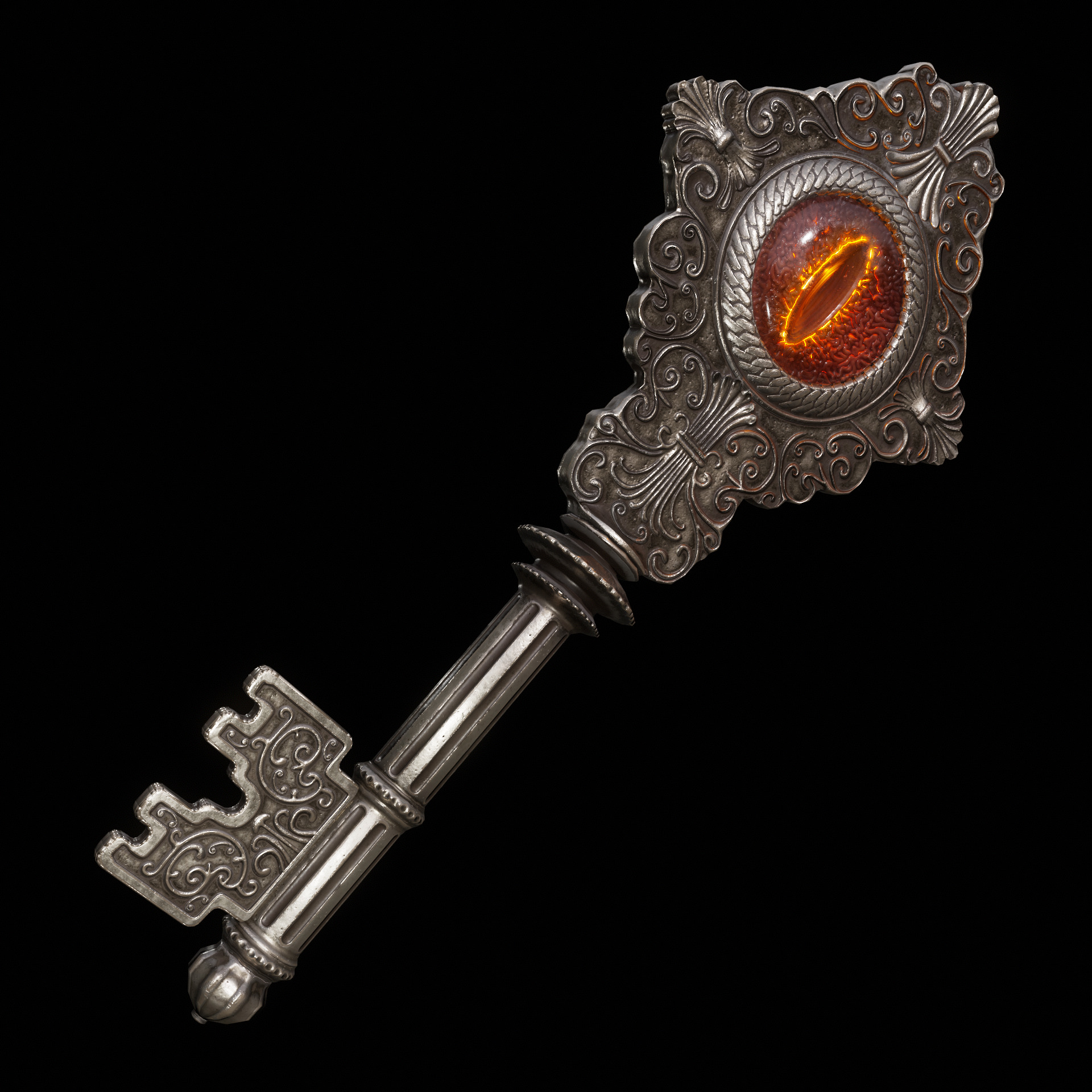Devil Key Prop Pbr Lowpoly Low-poly 3D model_2
