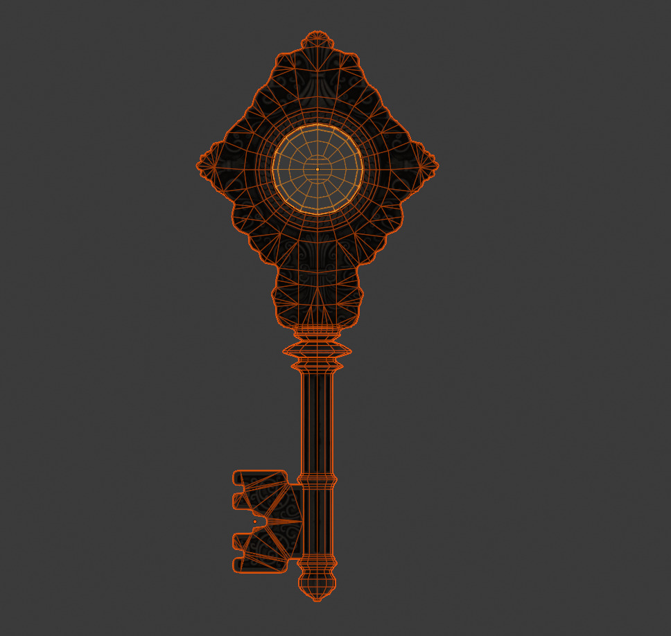 Devil Key Prop Pbr Lowpoly Low-poly 3D model_5