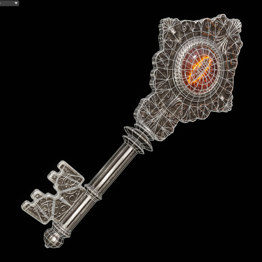 Devil Key Prop Pbr Lowpoly Low-poly 3D model_3