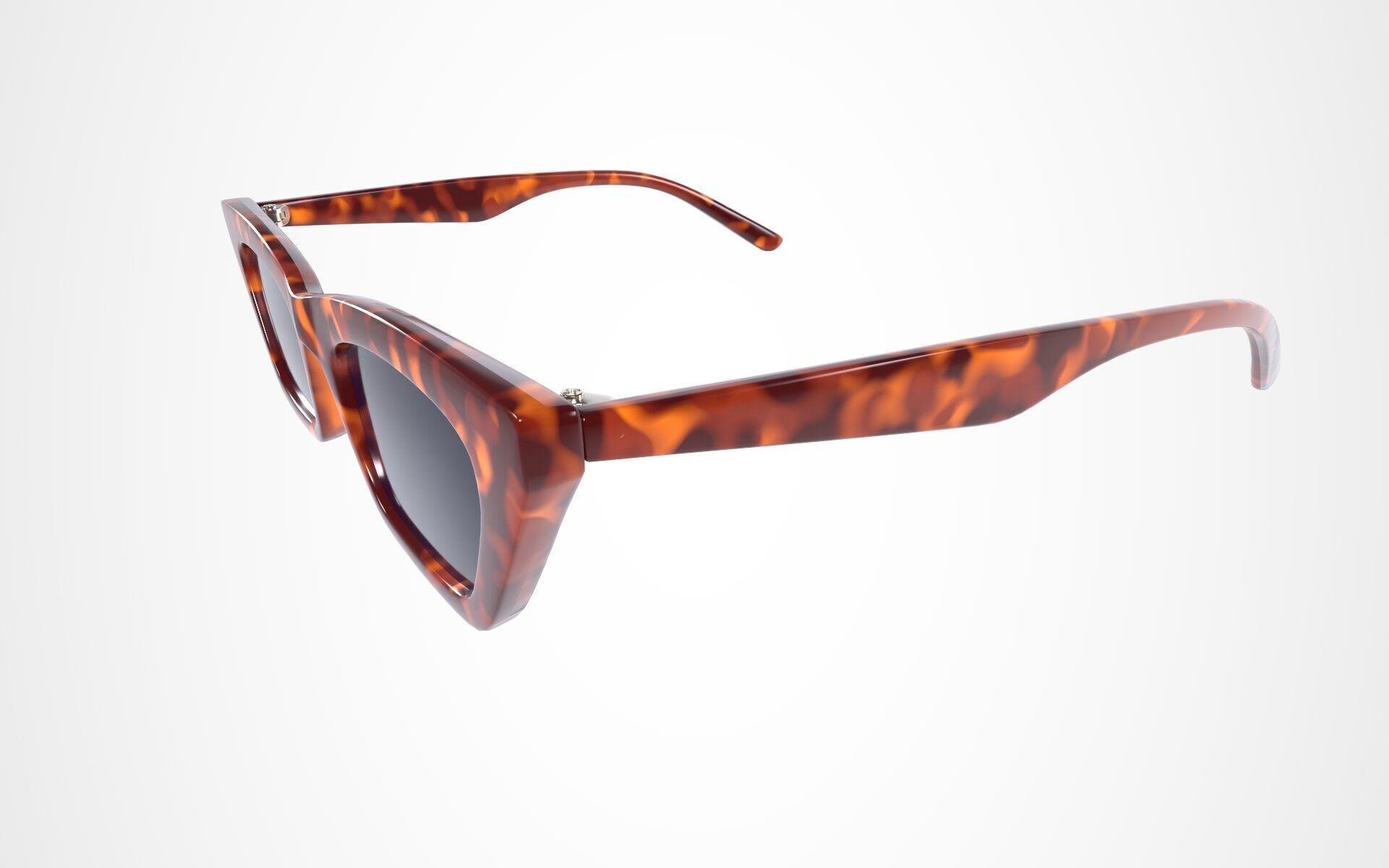 Glasses Leopard Grey - VTO Ready Low-poly 3D model_2