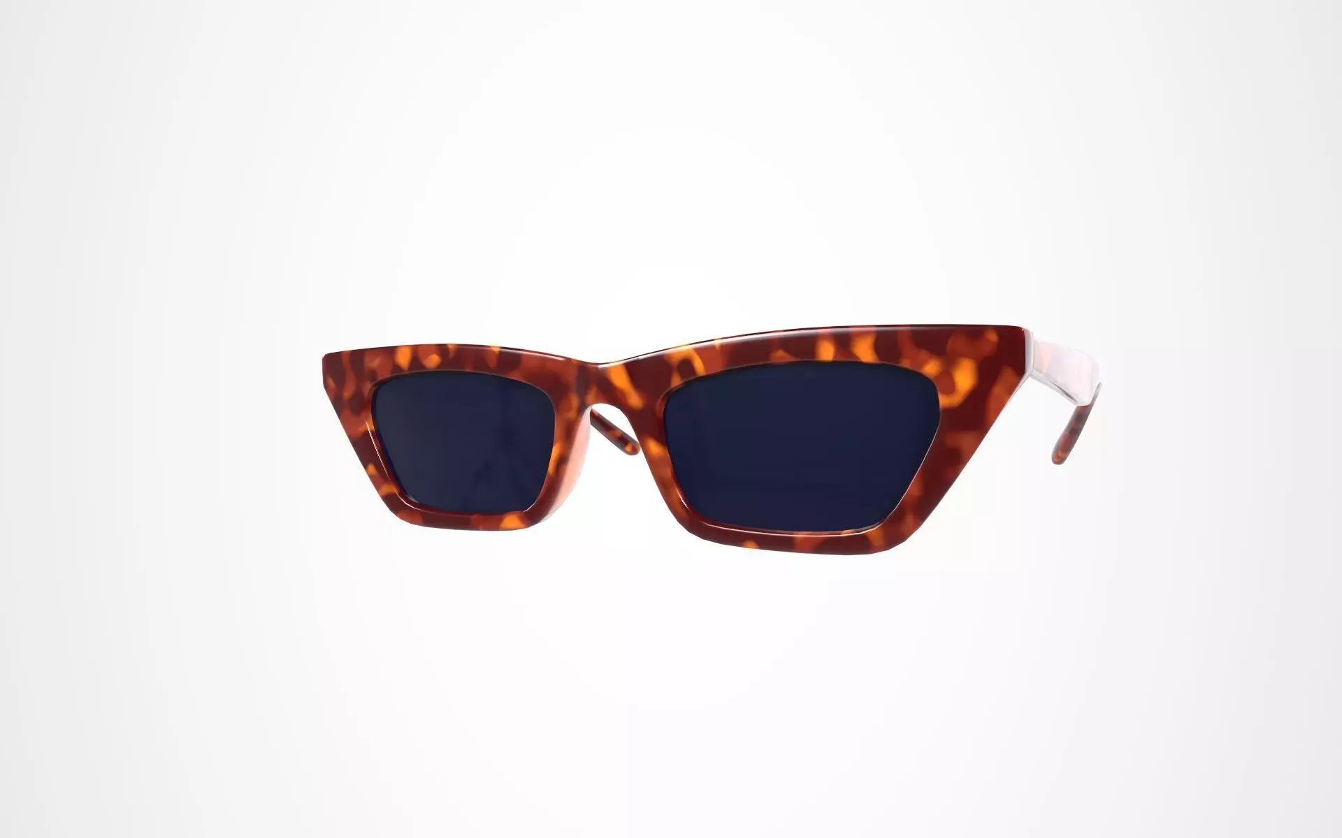 Glasses Leopard Grey - VTO Ready Low-poly 3D model_0