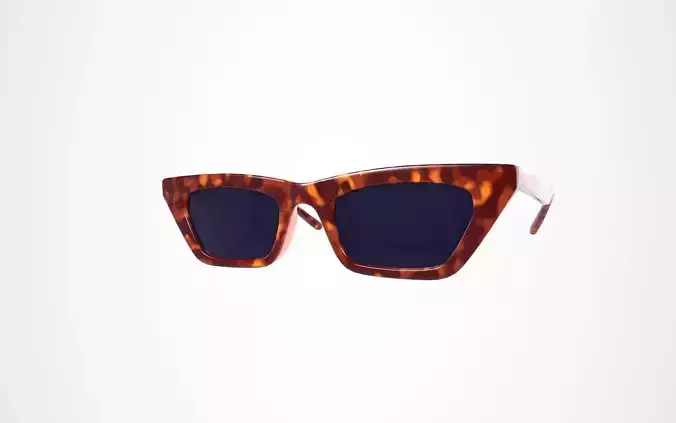 Glasses Leopard Grey - VTO Ready Low-poly 3D model