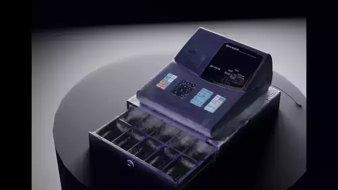 Vintage Cash Register - Game Ready