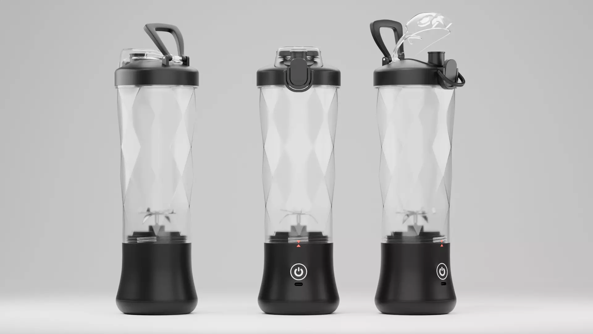 Portable Electric Blender 3D model_0