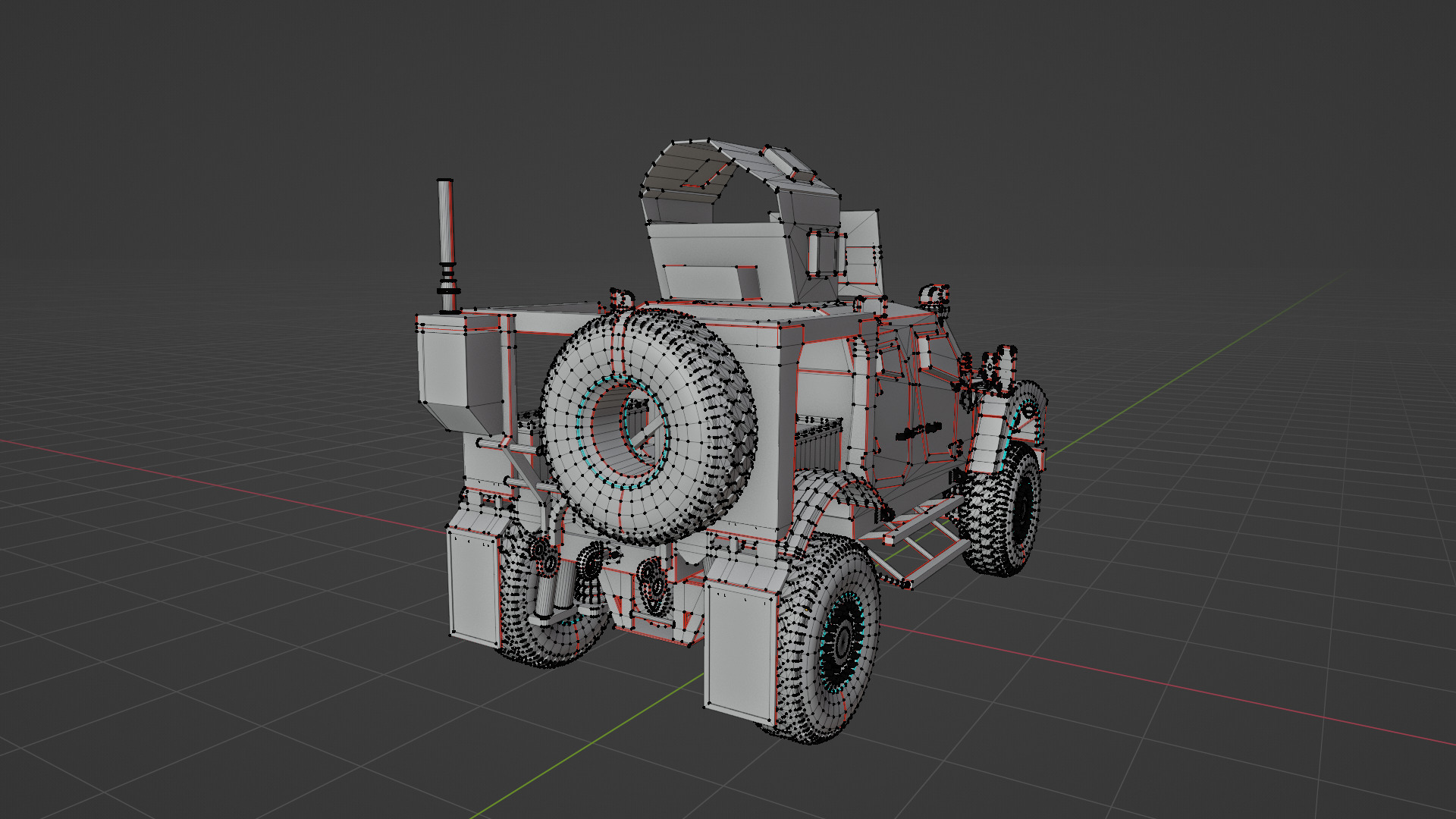 Oshkosh M-ATV Military Vehicle Rigged Low-poly 3D model_9