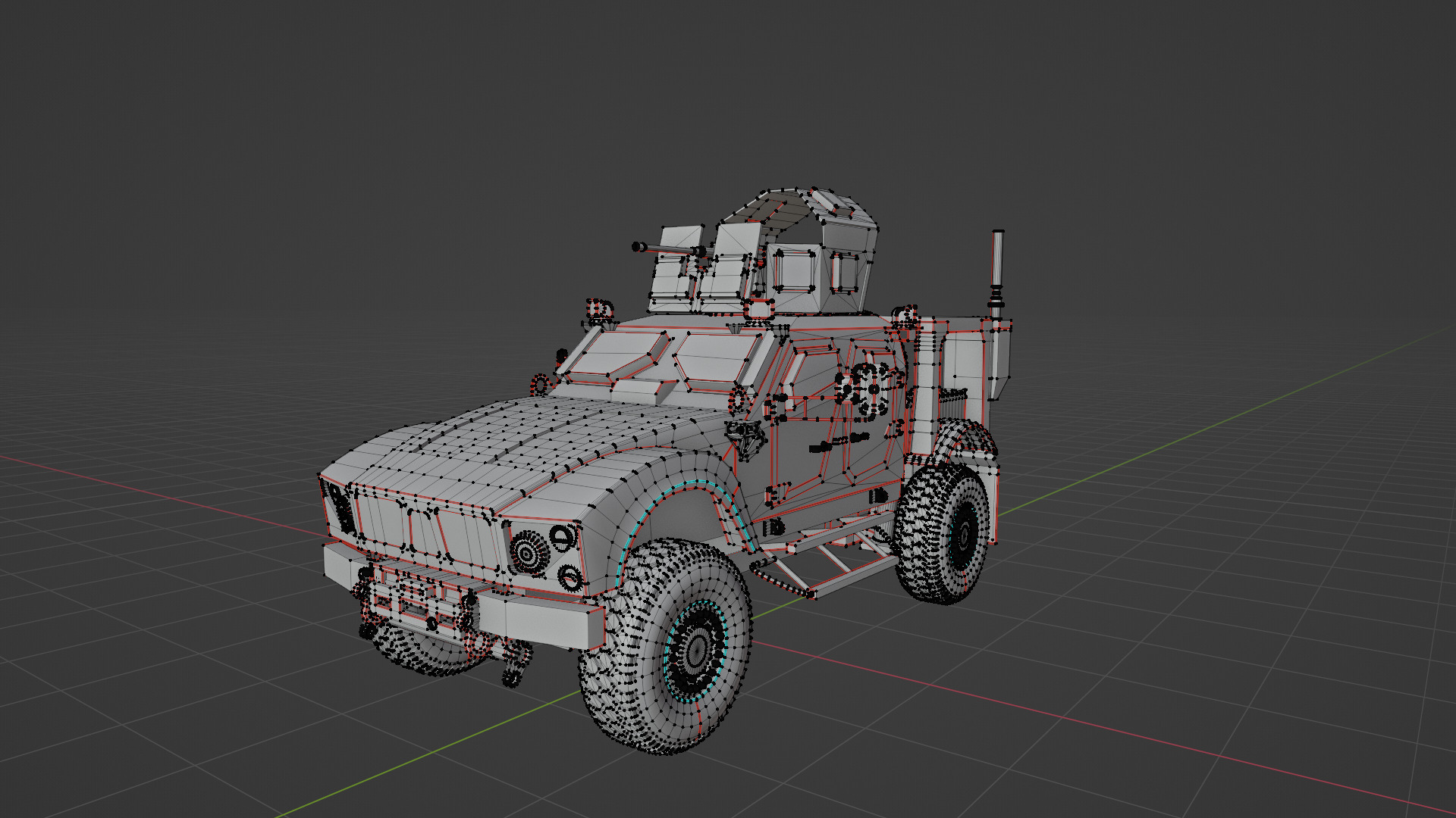 Oshkosh M-ATV Military Vehicle Rigged Low-poly 3D model_8