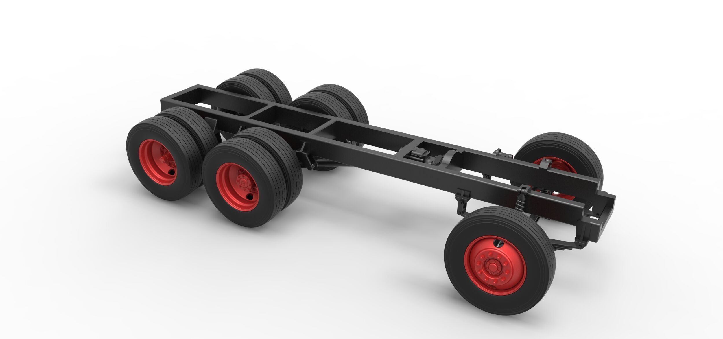 Chassis of Vintage GATR Racing Semi truck Scale 1 to 25 3D print model_16