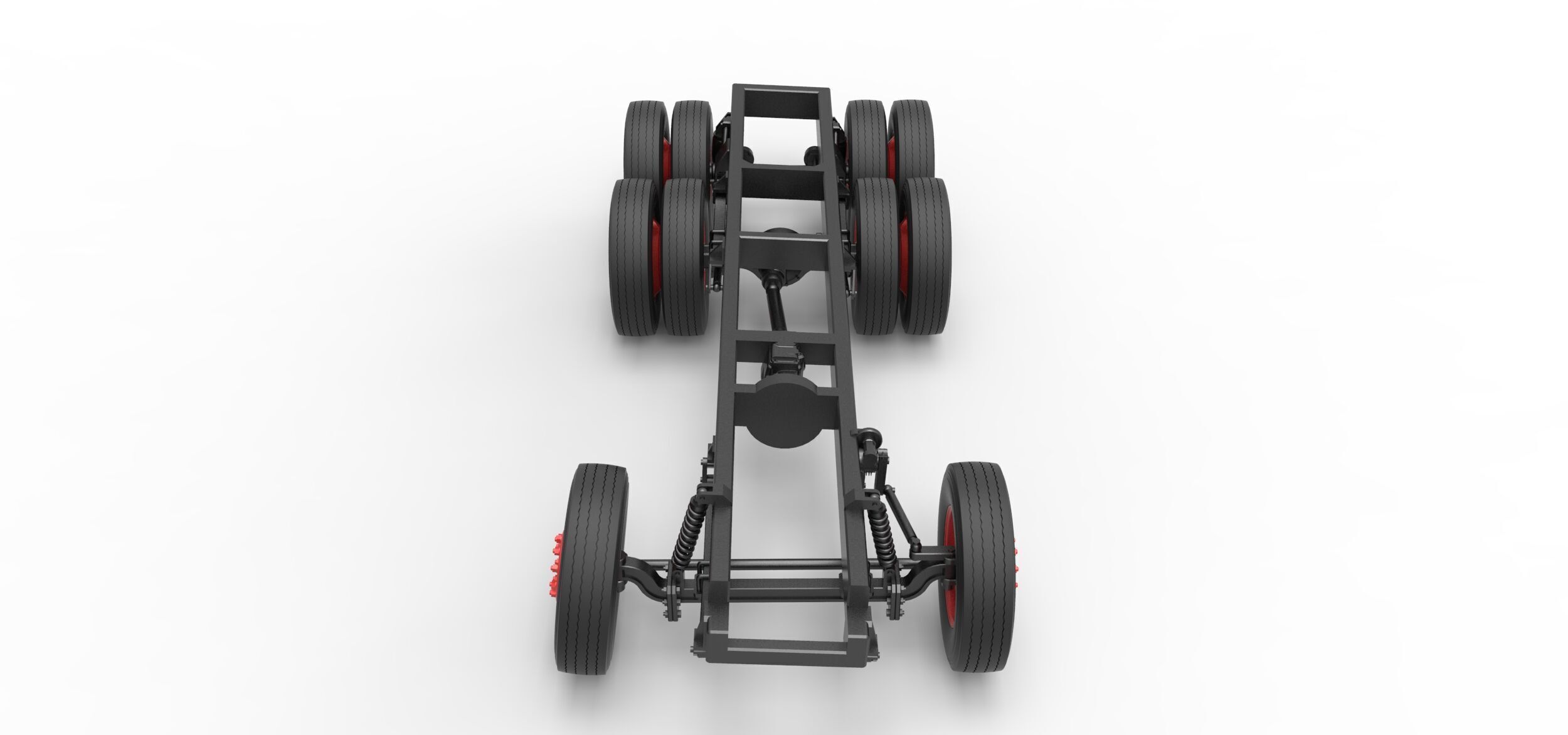 Chassis of Vintage GATR Racing Semi truck Scale 1 to 25 3D print model_5