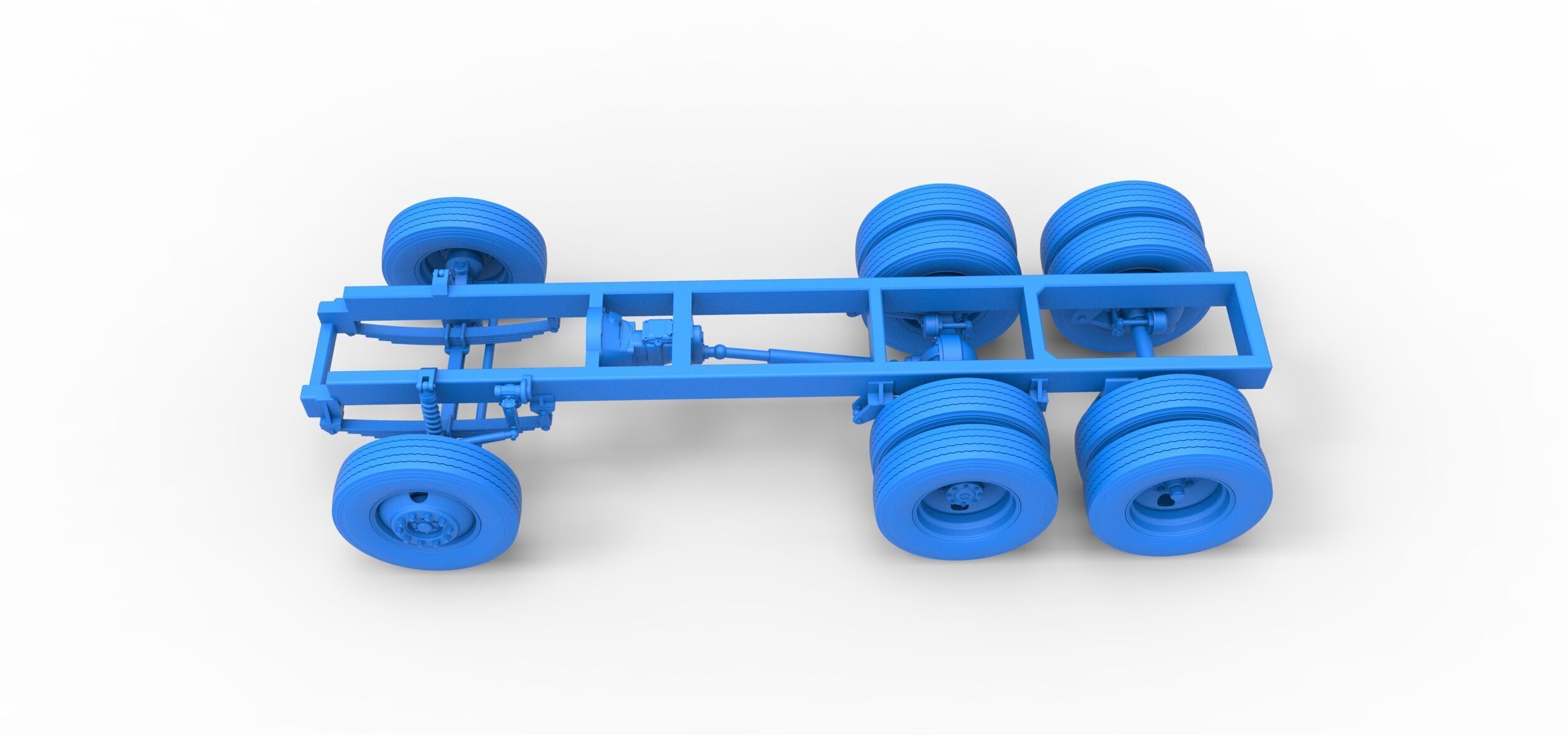 Chassis of Vintage GATR Racing Semi truck Scale 1 to 25 3D print model_25
