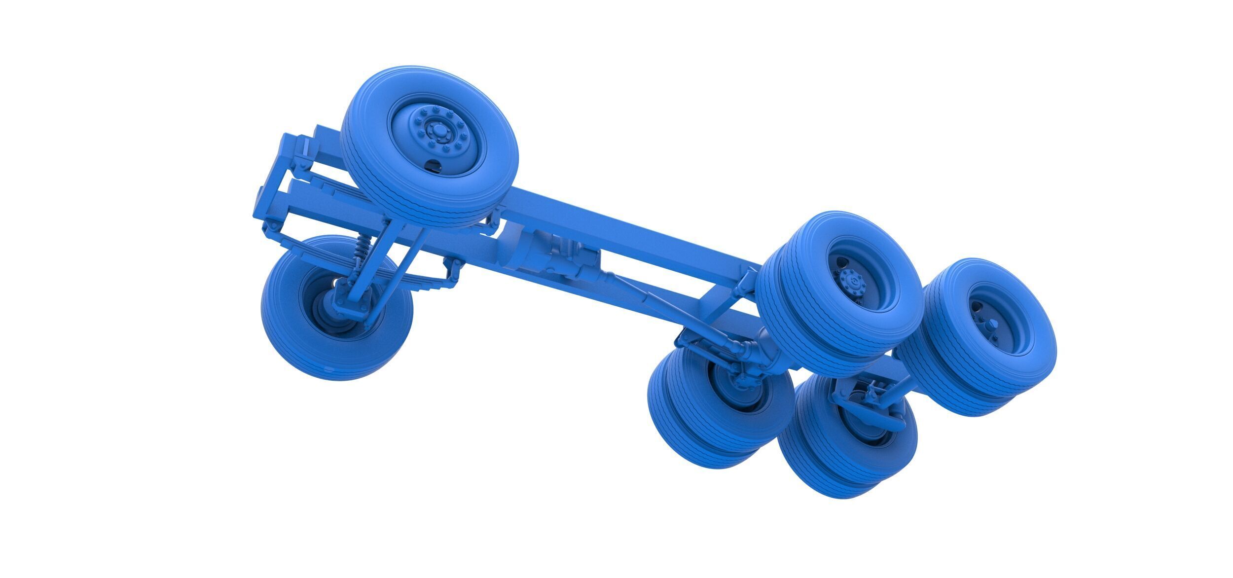 Chassis of Vintage GATR Racing Semi truck Scale 1 to 25 3D print model_19